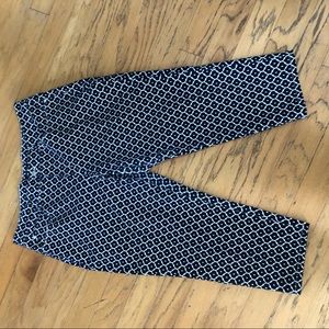 Navy and white capri pants